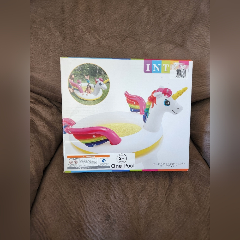 Intex Pool Unicorn Kids Pool 107"x76"x41" NEW